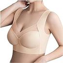 Black of Friday Deals 2023 Sports Bra for Women Sexy Wireless Push Up Lace Bras Tank Top Bra Seamless Comfortable Full-Coverage T-Shirt Bra Bras for Teens Khaki L