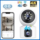 Security Camera 360 WiFi 4G Sim Card 4K CCTV Cameras IP Dual Lens Protection 8MP