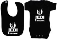 Rompente e bavaglino da alimentazione Jedi in Training Babygrow 0-24 m Star Wars bambina