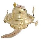 B&P Lamp Replacement Oil and Kerosene Lamp #2 Size Brass Plated Burner with Reduction Collar and Cotton Lamp Wick | Fits Vintage Oil Lamps | Holds a 3 Inch Base Chimney