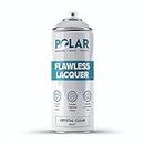 Polar Flawless Clear Lacquer Spray - 400ml - Matt Finish - Non-Yellowing & Scratch Resistant - Interior & Exterior Surfaces for Wood, Metal, Plastics, Glass & Ceramics