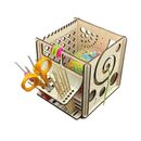 Wooden Yarn Bowl Wool Holder Organizer Woolen Knitting Storage Basket Tool Box