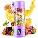 CUISINART Portable Blender, Personal Size Electric Rechargeable USB Juicer Cup, Fruit Mixer Machine with 6 Blades for Home and Travel juicer (380 ml, Multicolour),1 Jar Mixer (SMALL)