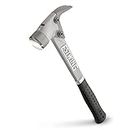 Estwing AL-PRO Aluminum Framing Hammer - 14 oz Straight Rip Claw with Smooth Face & Shock Reduction Grip - ALBK