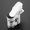 Mini Mobile Phone Microscope,9595W 60X Glass LED UV Light Mini Mobile Phone Clip Microscope