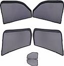 Able Dotnet Car Magnetic Sun Shade Curtains 4 Door with Zipper for BMW-X1 Old Type-I Set of 6 Pcs (2009 to 2015 Model)