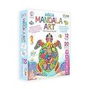 RATNA'S Aqua Mandala Art Colouring Kit - 20 Sheets (35 x 27.5 cm) with 12 Sketch Pens Inside - Creative Coloring Fun for All Ages
