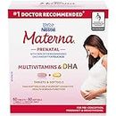 NESTLÉ Materna Prenatal Multivitamin with DHA Supplement | Folic Acid | 60 tablets + 60 DHA soft gels