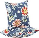 Patio Furniture Pillows Waterproof，Flower Color Decorative Outdoor Pillow，Suitable for Courtyard Garden, Sofa, Bedroom Pack of 2 Includes Pillow core and Pillowcase