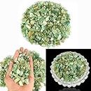 Reiki Crystal Products Natural Crystal Stone Chips Dust Raw Rough Stone for Vastu Correction, Reiki Healing and Crystal Healing Stones, Pack of 50 Gm Approx, (Green Jade, Standard)
