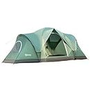 Outsunny 5-6 Man Dome Camping Tent Hiking Shelter UV Protection 3000mm Water Resistant Tunnel Tent - Dark Green