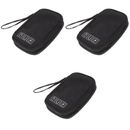  3 Pieces Polyester Mini Packet Travel Cable Organizer Bag for Case Electronic