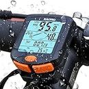 Wireless Bike Computer, RISEPRO® Waterproof Bike Cycle Computer 4 Line LCD Backlight Display for Tracking Riding Speed and Distance, Waterproof Bike Computer