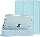 MOCA [Translucent Back] Smart Flip Cover Case for iPad Air 2 A1566 A1567 (2014 Launched) iPad Flip Cover Case (Blue)