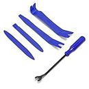 CGEAMDY 5PCS Auto Trim Removal Tool Kit, Car Interior Door Panel Clip Fastener Removal Set, No Scratch and No Marring Plastic Pry Tool Kit for Vehicle Dash Radio Audio Installer (Blue)