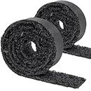 Heelos Rubber Mulch for Landscaping,2 Rolls 120×4.5inch Black Rubber Mulch Mat Pathway Solution Recycled, Natural-Looking Permanent Garden Barrier Edging Border for Plants, Vegetables, and Flowers