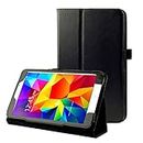 subtel® Smart Case compatibile con Samsung Galaxy Tab 4 7.0 (SM-T230 / SM-T231 / SM-T235) Similpelle Custodia Borsa Guscio Flip Cover Case nero