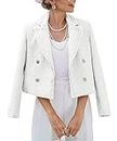 White Blazer Jackets for Women Cardigan Sweaters Old Money Aesthetic Cute Chanel Clothes Elegant Outfits Ladies Scrub Cardigans Women's Blazers & Suit Jackets White 0M