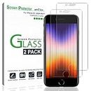 amFilm Compatible with iPhone SE 2 (2020 2nd)/ SE 3 (2022 3rd) Generation Tempered Glass Screen Protector, iPhone 8, 7, 6S, 6 (2 Pack 4.7") Halo Free Glass Screen Protector