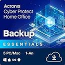 Acronis Cyber Protect Home Office 2023 | Essentials | 5 PC/Mac | 1 An | Windows/Mac/Android/iOS | Sauvegarde | Code d’activation – Envoi par Email