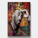 Xtreme Skins Design Print Wooden Framed Canvas Wall Art Decoration Poster (10x14 inch) - KOBE THE KING