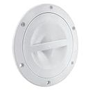 RecPro RV Access Hatch | 4" Replacement Access Hatch | Universal Hatch for Access to Hose, Cable, Small Cargo, or City Water Fill (White)