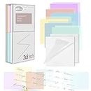 400 Sheets Pastel Transparent Sticky Notes, 3x3 inch See Through Sticky Notes, for Reading Writing Notes Book Markers, Office School Supplies, 50 Sheets/Pad (8 Pads)