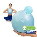 ELANI Pilates Ball - 25 cm Rutschfester & Superleichter Beckenbodenball mit Übungen - schmutzabweisend und klimafreundlich bis 100 kg - Gymnastikball klein