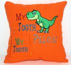 Kids Tooth Fairy Pillow | Personalised | T-Rex Dinosaur My Tooth | 1st Name FREE