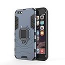 Axxitude Dual Layer Hybrid | Shock Proof | Ring Holder | Kickstand | Hard Carbon | Soft Silicon Bumper| Protective Camera Bump | Rugged Armor Back Cover Case for Apple iPhone 6s - Blue