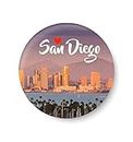PEACOCKRIDE Love San Diego I Love with United States Series I I Souvenir l Travel I Fridge Magnet (Metal, Multicolour, 75mm)
