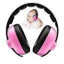 Fadflurry® Baby Ear Protection Noise Cancelling HeadPhones, Kids Noise Reduction Hearing Protection Earmuffs for 0-3 Years Babies, Soft Hearing Protection Earmuffs for Sleep Travel (Pink)