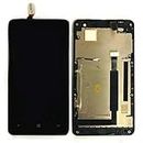 ePartSolution Replacement for OEM Nokia Lumia 625 LCD Display Touch Digitizer Screen + Frame Assembly Black USA