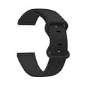 HUMBLE Soft Silicone Double Loop Strap Comes with Secure Button Lock Compatible for Fitbit Versa 3/ Fitbit Sense Band, Flexible Waterproof Sport Watch Strap_BLACK