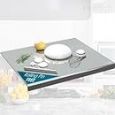 Herrlich Homes 304 Stainless Steel Chopping Board with Lip for Kitchen | Free Rollin Pin | Non Slip| Rust Proof | Easy to use| Round Edge| For Cutting Vegetables, Meat,Fish,Fruits | Medium |40 x 32 cm