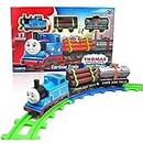WireScorts Battery Operated Thomas Train Set for Kids, Small Push Along Thomas Train Engine for Kids - Multi Color