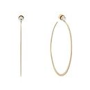 Michael Kors Stainless Steel and Cubic Zirconia Whisper Hoop Earrings for Women, Color: Gold (Model: MKJ5999710)