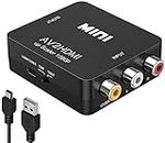 Amtake RCA to HDMI Adapter, 1080P RCA Composite CVBS AV to HDMI Video Converter Compatible with TV PC PS2 PS3 STB Xbox VHS VCR Blue-Ray DVD Players,Support PAL/NTSC with USB Power Cable