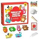 DIY Doll Sewing Toys, Easy Sewing Kit for Beginner Kids Arts & Crafts, 6 Animal Dolls Keyring Charms, Children's DIY Handcraft Sewing Fun, Learn to Sew & Play, Ages 6+ (1pcs)