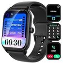 IFMDA Smartwatch Herren Damen - 1.8" LCD Smart Watch mit Alexa-Stimme,300mAh,Sportuhr mit Telefonfunktion,IP68 Wasserdicht,Herzfrequenzmesser, Schlafmonitor,Schrittzähler,Smartwatches für iOS Android