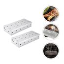 2pcs Stainless Steel Smoker Boxes for Gas Grill - Charcoal Grilling Accessories