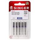 SINGER 10-Pack Serger Overlock Needles for Woven and Stretch Fabrics, Size 100/16