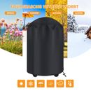 Round BBQ Grill Cover Heavy Duty Waterproof Sun UV Dust Protect For Weber Kettle