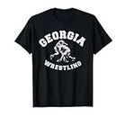 Georgia Wrestling 80s Distressed Retro Freestyle Wrestlers Camiseta