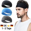 Kopf Stirnband Schweißband Sport Haarband Headband Fitness Joggen Tennis Dünn DE