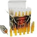 AVA Disposable Tattoo Tip Yellow 9RT Box of 50 Tips