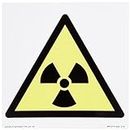 Viking Signs W003 Warning: Radioactive material or ionizing radiation Sign - 100x100mm - S10,Yellow/White