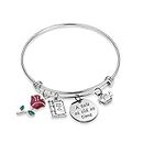 HELAN Beauty And The Beast Gift Inspirational Bracelet A Tale As Old As Time Beauty And The Beast Fans Gift Princess Belle Bracelet Wedding Gift, generic,