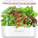GOLUMUP Hydroponics Growing System, Indoor Herb Garden Kit with 4 LED Lights, Smart Garden 12 Pods for Home Kitchen, Adjustable Height, Water Indicator, Customized Pump&Lighting (No Seeds)