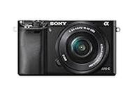 Sony A6000 Interchangeable Lens Digital Camera with SELP1650 Lens Kit - Black (24.3MP) (Renewed)